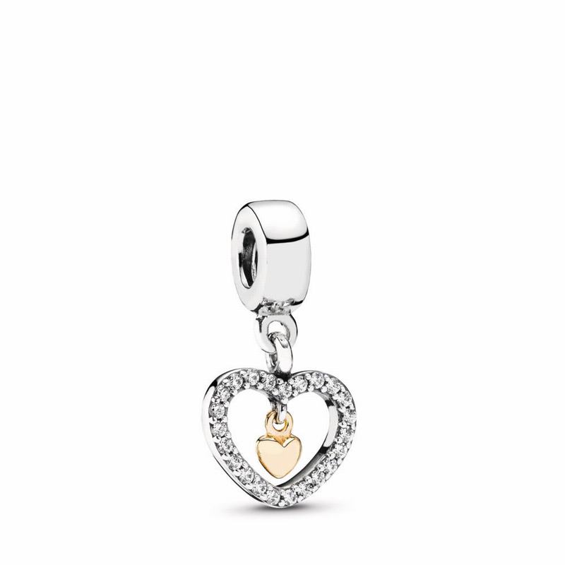 Pandora Australia Forever in My Heart Charm - Two Tone | KQLZAW920